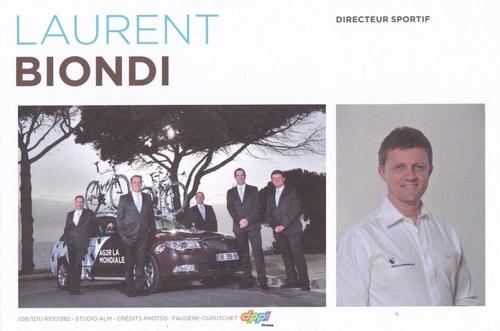 2011 AG2R La Mondiale #NNO Laurent Biondi Front